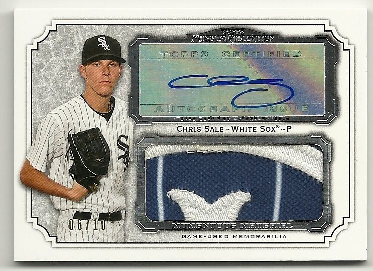 2012 Topps Museum Collection Chris Sale Jumbo Patch