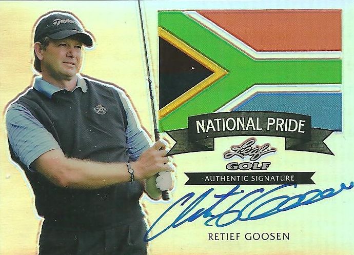 2012 Leaf Metal Golf National Pride Retief Goosen Autograph Card