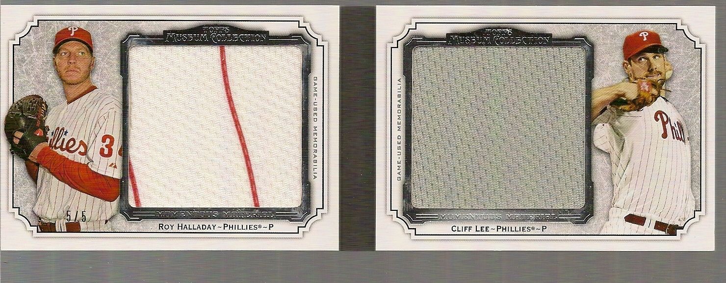 2012 Topps Museum Collection Cliff Lee Roy Halladay Dual Book Card
