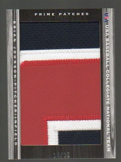 2011 Panini Limited USA National Team Prime Patches Brian Johnson #8