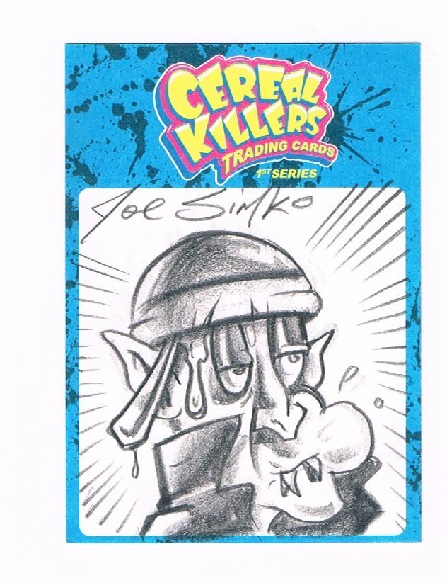 Cereal Killers Series 1 Joe Simko Original Sketch Art Card