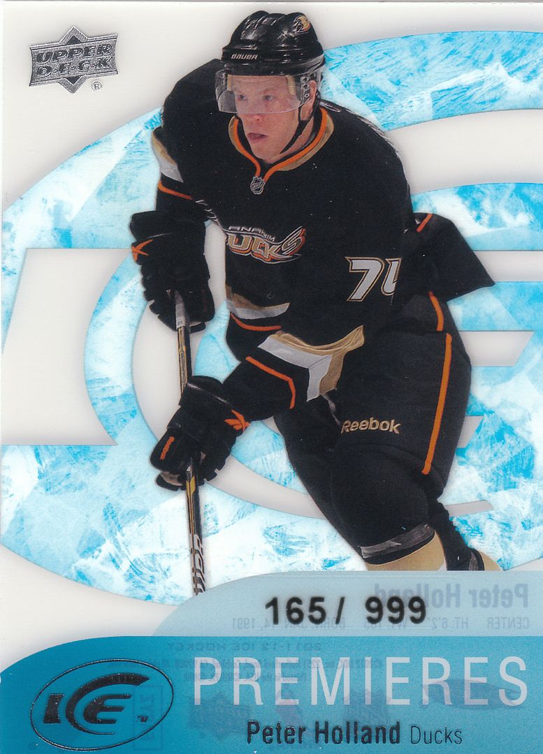 2011-12 Upper Deck SPx Ice Premieres Peter Holland Card #73 #/999