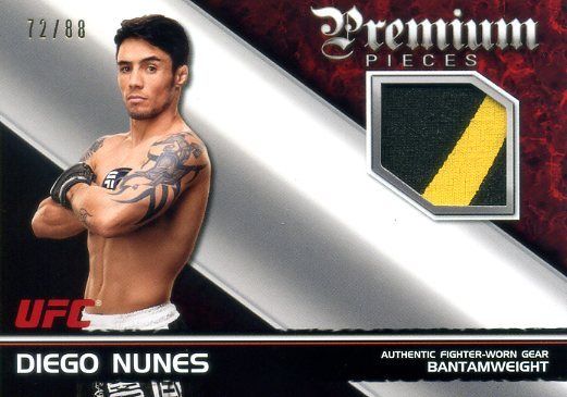 2012 Topps UFC Knockout Premium Pieces Diego Nunes Relic Card #/88