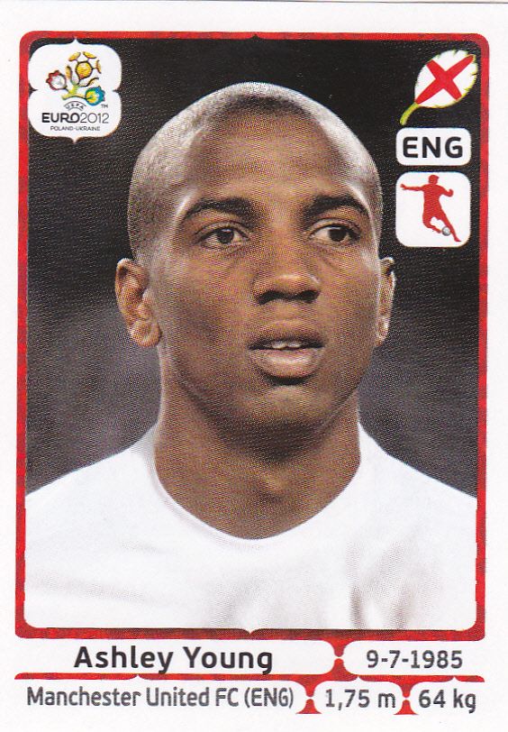 2012 Panini Euro Futbol Stickers Ashley Young