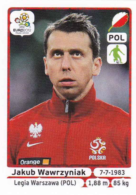 2012 Panini Euro Jakub Wawrzyniak Poland