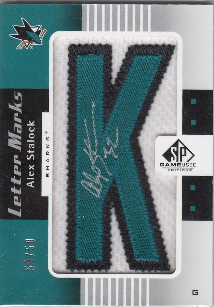 2011-12 SP Game Used Letter Marks Alex Stalock Autograph Patch Card