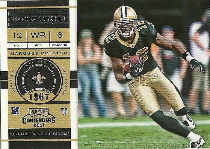 2011 Panini Contenders Marques Colston Base Card