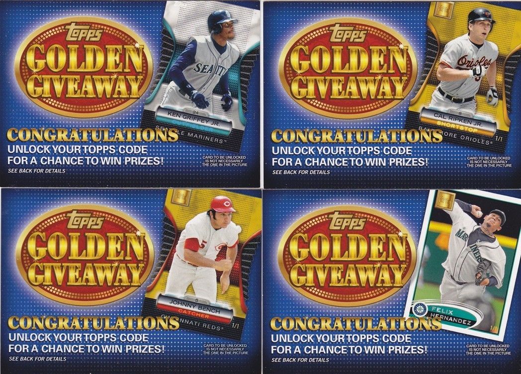 2012 Topps Series 2 Golden Giveaway Card Code