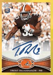 2012 Topps Chrome Football Trent Richardson Gold