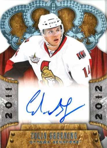 2011-12 Panini Crown Royale Rookie Royalty Autograph Colin Greening Card 