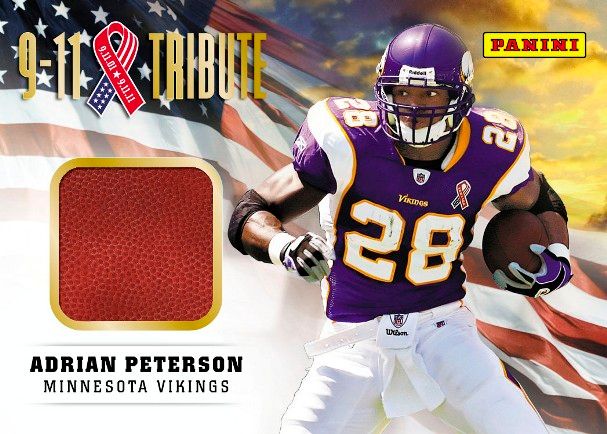 2012 Panini Father's Day Adrian Peterson 9-11 Tribute