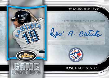 2012 Topps Finest Jose Bautista Game Changer Autographs