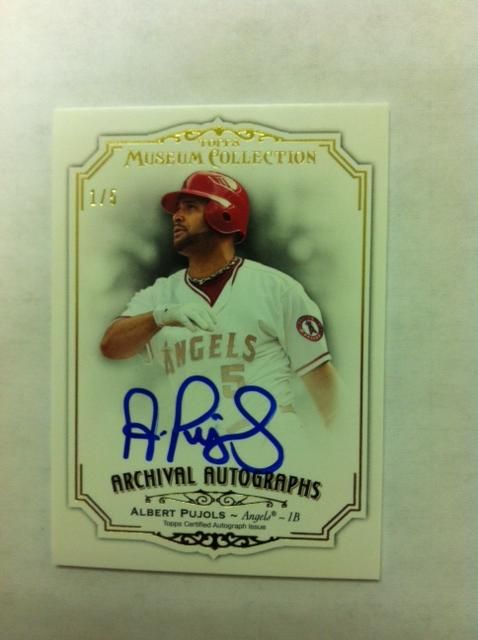 2012 Topps Museum Collection Albert Pujols Autograph