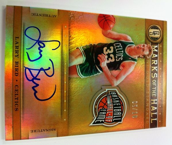 2011/12 Panini Gold Standard Marks of the Hall Larry Bird Autograph #/10