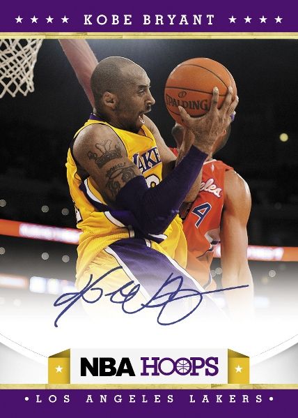 2012-13 Panini NBA Hoops Kobe Bryant Autograph Card