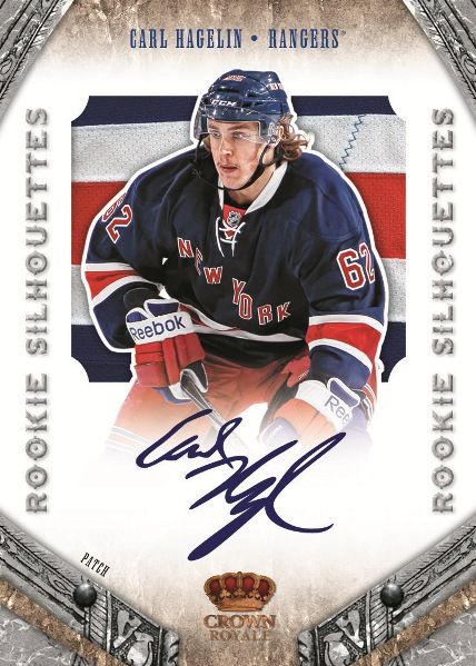 2011/12 Panini Rookie Anthology Crown Royale Silhouettes Carl Hagelin Card