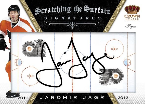 2011-12 Panini Crown Royale Scratching The Surface Jaromir Jagr Autograph Card 