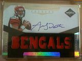 2011 Panini Limited Andy Dalton Autograph Material RC #211 - Serial
#/299