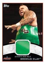 2012 Topps Brodus Clay Shirt Relic WWE Card