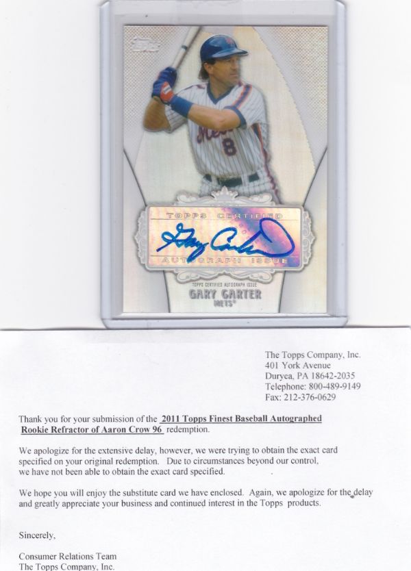 Gary Carter Redemption Replacement Auto