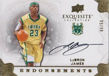 11-12 Upper Deck Exquisite Endorsements LeBron James Autograph