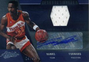 12/13 Panini Absolute Dominique Wilkins Frequent Flyers Jersey Autograph Card
