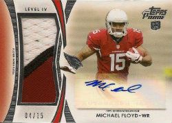 2012 Topps Prime Michael Floyd Patch Autograph Card #/15