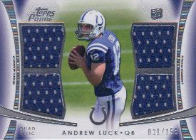 2012 Topps Prime Quad Relic Andrew Luck Card #QR-AL Andrew Luck #/155