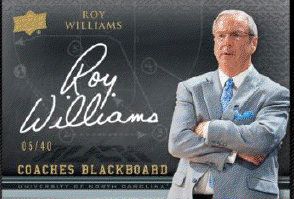 2011-12 Upper Deck Exquisite Coaches Blackboard Roy Williams Autograph Card