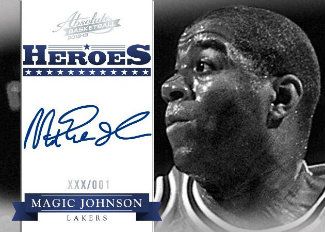 2012-13 Panini Absolute Magic Johnson Heroes Autograph Card