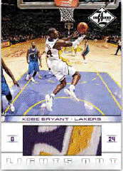 2012-13 Panini Limited Lights Out Kobe Bryant Jersey Card