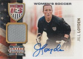 2012 Panini Americana Jill Loyden Autograph USA Soccer Jersey Card