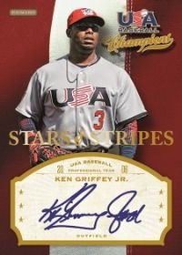 2013 Panini USA Baseball Champions Stars & Stripes Ken Griffey Jr Auto