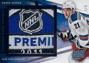 2011-12 Panini Prime Hockey Premiere Patches Materials #15 Derek Stepan #/3