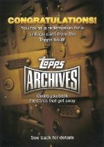 2013 Topps Archives Vault Redemption