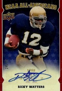 2013 UD Notre Dame Rickey Watters Auto