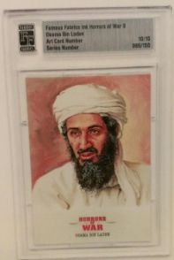 Osama Bin Laden Card From Famous Fabrics