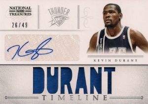 12/13 National Treasures Kevin Durant Timeline Materials Autograph/Jersey
