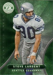 2012 Panini Totally Certified Green Steve Largent #/5