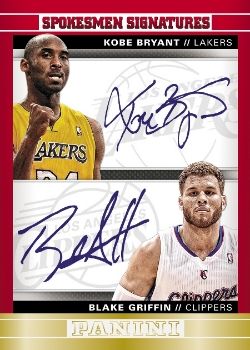 12/13 Panini Spokesman Signatures Kobe Bryant & Blake Griffin Auto