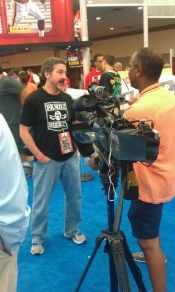 Tracy Hackler Being Interviewed