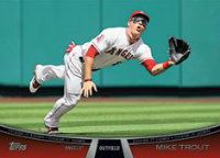 2013 Topps Series 2 Mike Trout Chasing it Down