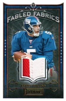 2012 Panini Playbook Fabled Fabrics Prime #59 Kerry Collins #/25