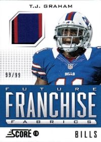 2013 Score Future Franchise Fabric Prime #3 T.J. Graham WR - Buffalo Bills #/99
