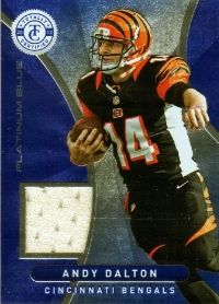 2012 Panini Totally Certified Andy Dalton Blue Materials