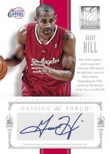212/13 Elite Series Grant Hill Passing the Torch Auto