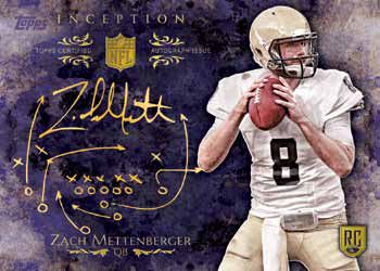 2014 Topps Inception Football Gold Parallel Card