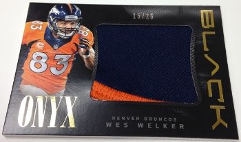 2013 Panini Black Wes Welker Onyx Jumbo Patch