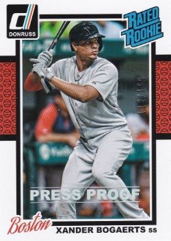 2014 Donruss Rated Rookie Xander Bogaerts Press Proof Silver