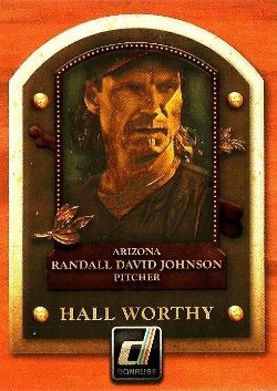 2014 Donruss Hall Worthy Randy Johnson Insert Card